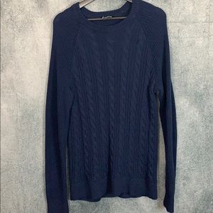 Size L Express Navy Blue Crew Neck Sweater